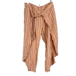 Patagonia Women XL Garden Pants Pink Striped Harlem Breathable Lightweight Hemp